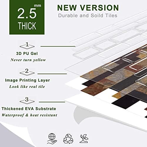 STICKGOO Thicker Design Peel and Stick Tile Backsplash, 12”×12”Stick on - Image 6