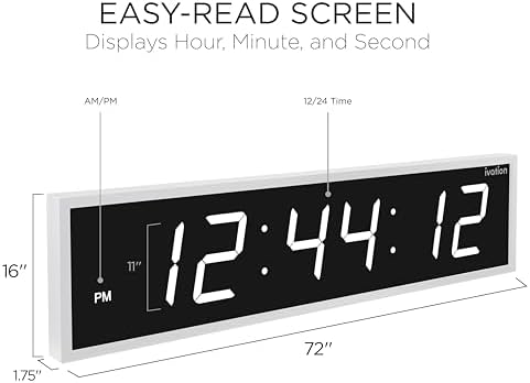 Ivation Oversized Digital Wall Clock - Image 2
