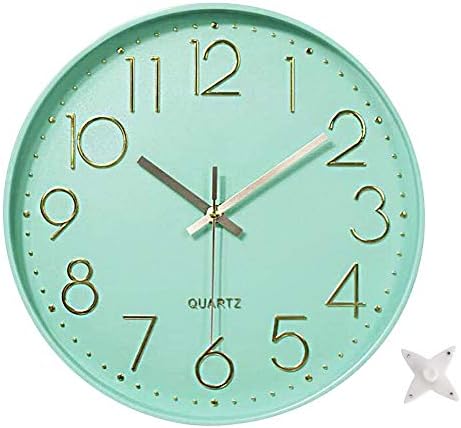12 in Wall Clock Non-Ticking Quartz Silent Battery Operated Round Clocks Home by YTAONS