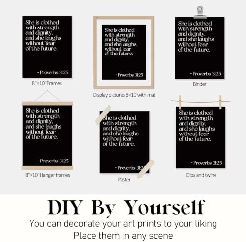 Locomiss Black Christian Modern Bible Jesus Scripture Wall Art Decor - Image 7