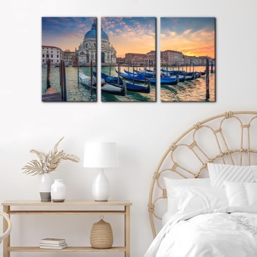 Pacimo Framed Venice Cityscape Wall Art Set of 3, Santa Maria Della Salute - Image 4