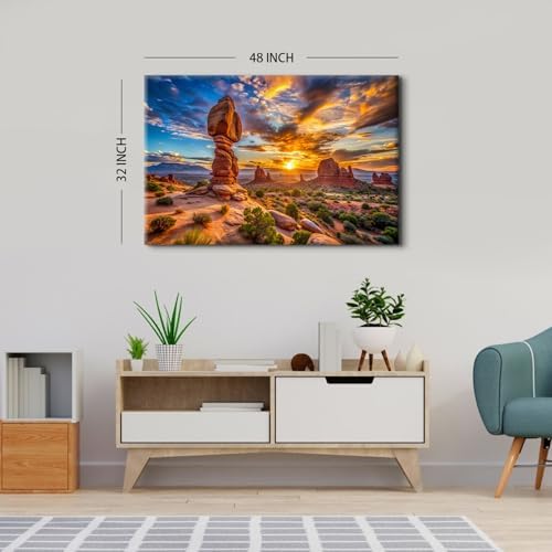 Large Desert Mountain Wall Art for Bedroom Nature Sunset Wall Decor Moab Utah - Image 6