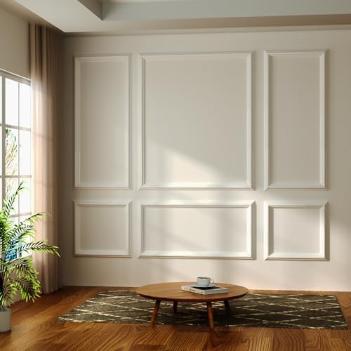 NeatiEase Peel and Stick Wall Molding Kit 6-Frame Pre-Made, Ready-to-Assemble by NeatiEase