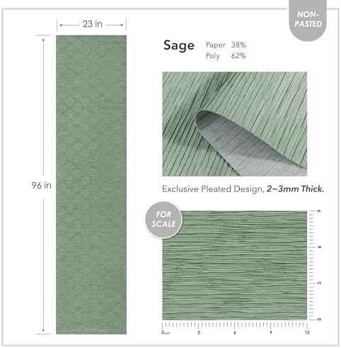 GoDear Design Green Textured Wallpaper Cabinet Covers - Image 4