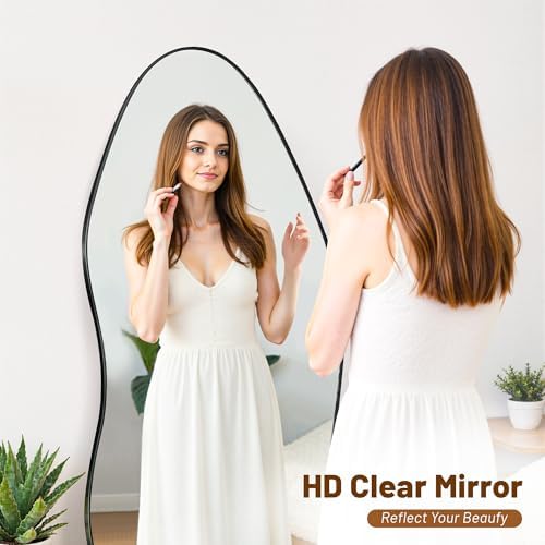 Antok Irregular Full Length Mirror, Standing Hanging Leaning Irregular Mirrors - Image 5