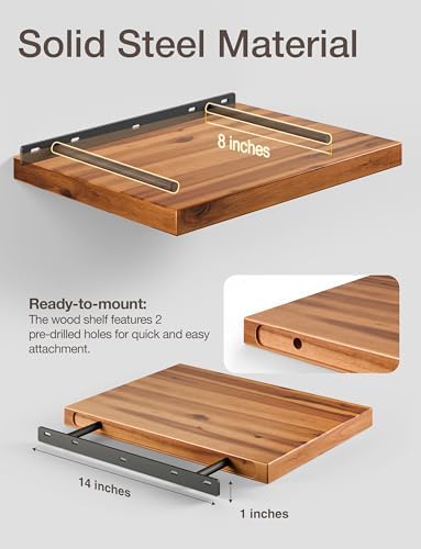 BATODA 16” x 12” Extra Deep Floating Shelves - Image 3