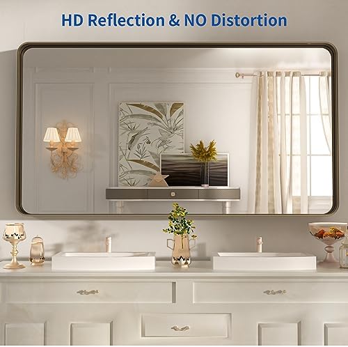 WEER Bronze Bathroom Vanity Mirror 55X30 Inch - Image 2