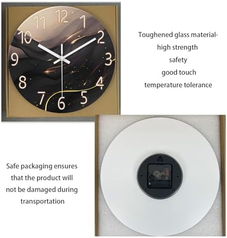 Large Glass Wall Clocks Battery Operated 16 Inch - Image 6