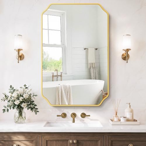 Gold Vanity Bathroom Mirror by LawadaMirror