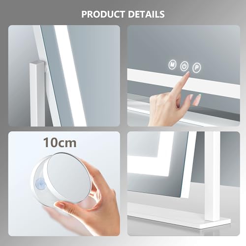 Gvnkvn Lighted Makeup Mirror, 17.3"x13" Hollywood Vanity Mirror - Image 3