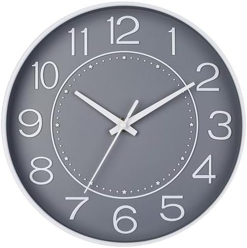 HZDHCLH 10 Inch Modern Wall Clock Battery Operated Silent Non Ticking by HZDHCLH