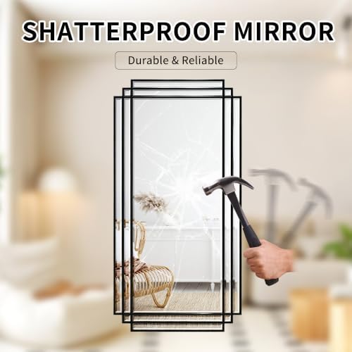 47"x24" Large Rectangle Beveled Mirror - Image 4