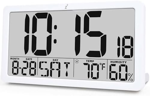 TXL Large Display Digital Wall Clock, Battery Operated by TXL