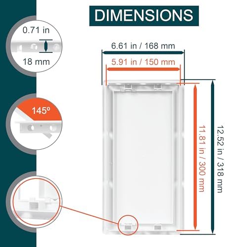 6" x 12" White Plastic Access Panel. Service Shaft Door Panel. Plumbing - Image 2