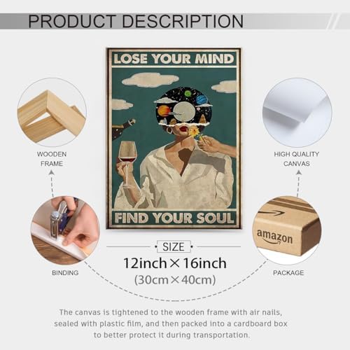Lose Your Mind Find Your Soul Posters Maximalist Wall Art Retro Mid Century - Image 2