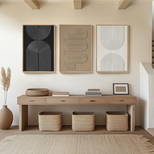 Large Framed Neutral Abstract Wall Art - Image 5