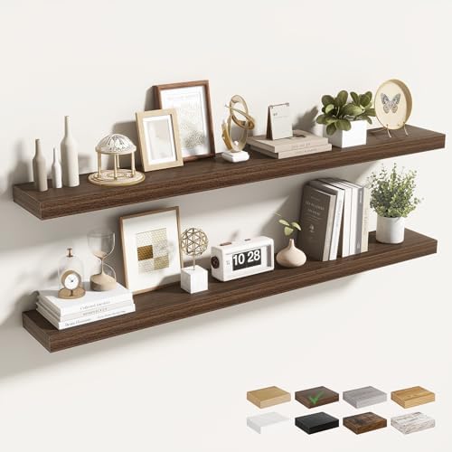 Acovy 48 Inch Floating Shelves for Wall 2 Pack, Wall Mounted Floating Shelf by Acovy