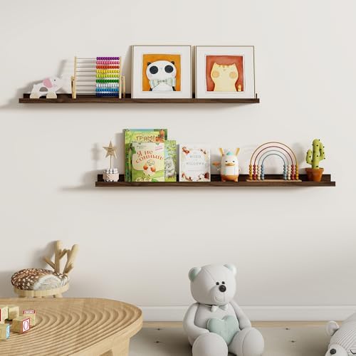 Dreamland Picture Ledge Shelf for Wall, Floating Shelves Set of 2, 48 Inch Long - Image 5