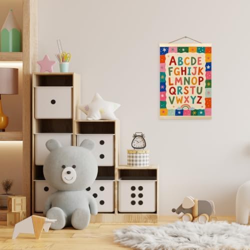 madalo Colorful ABC Alphabet Wall Art Poster Hanger Frame 12x16 - Image 2