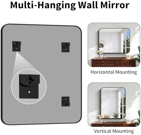 Koonmi Bathroom Wall Mirror, 32x40 Inch Large Vanity Mirror - Image 5