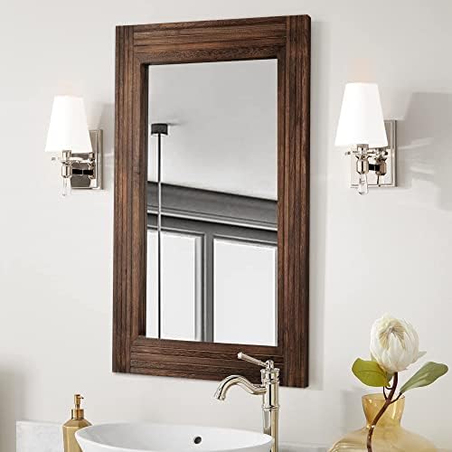 YOSHOOT Hand-Made Wooden Spliced Wall Mirror - Image 4