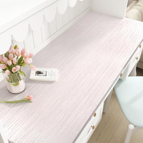 Pink Grasscloth Peel and Stick Wallpaper - Image 3