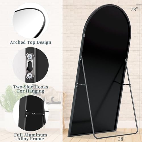 78"x38" Arched Full Length Mirror - Image 5