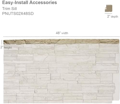 Universal Trim Sill for EverStone Faux Siding Panels, Slate Gray Color - Image 2