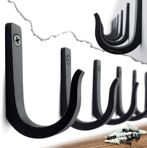 Ambipolar Railroad Spike Iron Coat Hooks 10 Pack Multi-Purpose Heavy Duty Hooks - Image 3