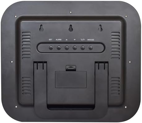 Westclox Black Large Digital Wall Clock, Temperature, Battery Powered - Image 6