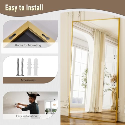 GLSLAND 77" x 38" Large Full Length Mirror -Oversize Floor Mirrors - Image 6