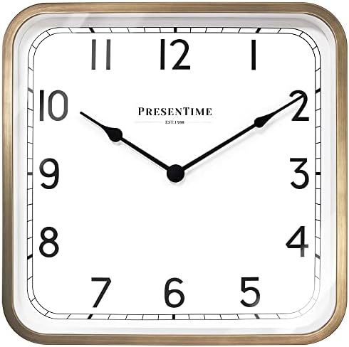 Presentime 16" Anton Vintage Square Clock by Presentime