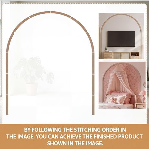 Novabright Unfinished Wood Arch Trim, 80 x 70 Inch - Image 5