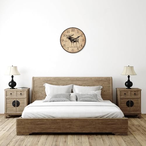 Large Moose Wall Clock 16 Inch Rustic Farmhouse - Image 4