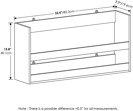 Furinno Hermite Multipurpose Wall Mounting Storage Shelf, French Oak - Image 3