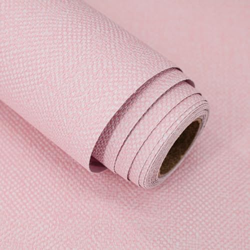Pink Peel and Stick Wallpaper Grasscloth Paper 15.7in x 196.8in by lenify