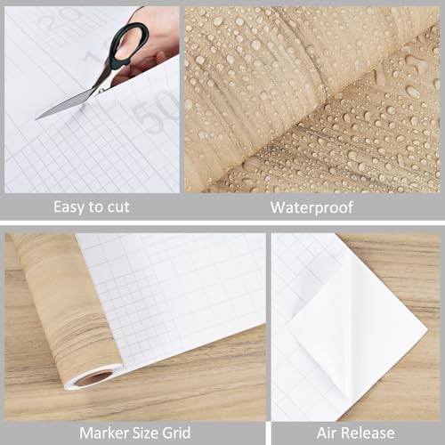 WESTICK Light Wood Grain Contact Paper Peel and Stick Countertop Waterproof - Image 6