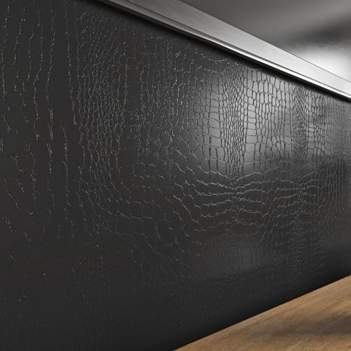 Livelynine 15.8x394 Crocodile Wallpaper Peel and Stick Faux Leather Wallpaper - Image 3