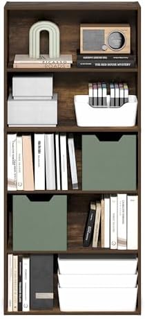 Furinno Jaya Book Shelf, 5-Tier Bookshelf, 52 Inch Tall Standing Bookcase - Image 5