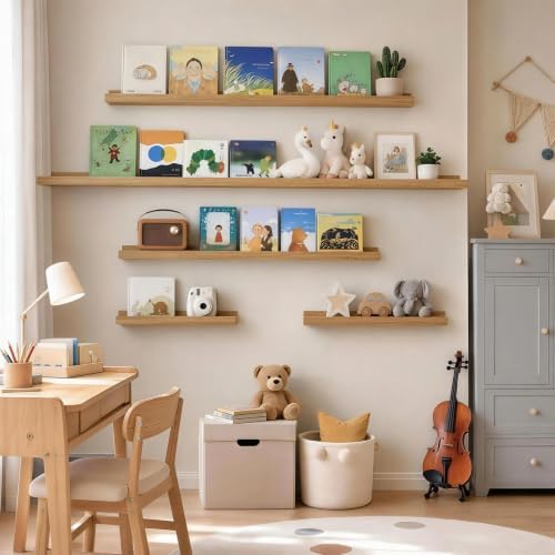 24inch Long Floating Shelves for Wall Decor, 3-Set Shelves - Image 6