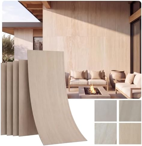 Roman Travertine Flexible Clay Stone 4'x8' Wall Panel, 64 Sqft by DecorativeCeilingTiles