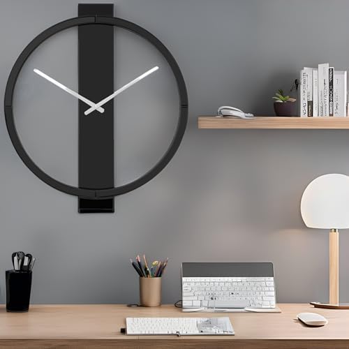 SHYFOY Black Mirror Wall Clock - Image 6