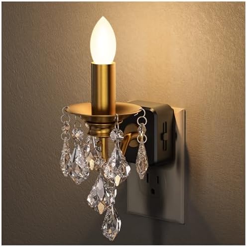 Briignite Chandelier Night Lights Plug into Wall, Warm Night Light Dimmable by WelcometoBriigniteenjoyyourtimehere