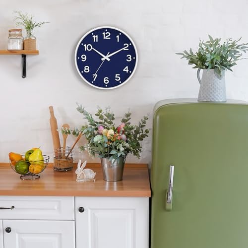 Roymnie 8 Inch Wall Clock, Battery Operated Silent Non Ticking Analog - Image 2