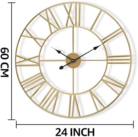 Sorbus Big Wall Clock, Roman Numeral Decor, Battery Operated - Image 3