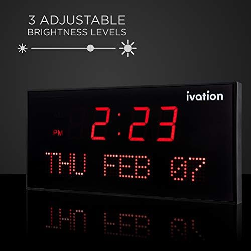 Ivation Big Oversized Digital LED Calendar Clock - Image 3