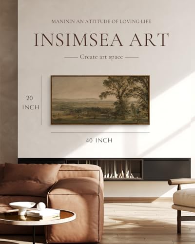 InSimSea Extra Large Framed Vintage Wall Art, Rustic Landscape - Image 3