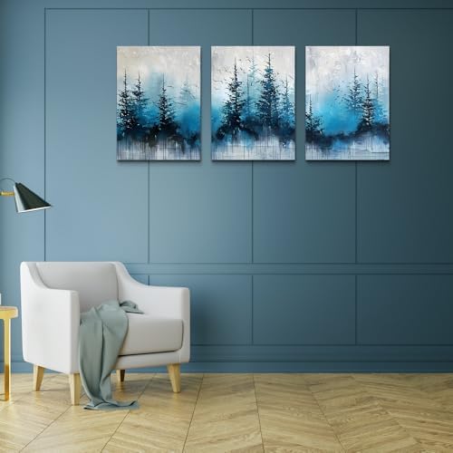 TTHYUEWS Boho Wall Art For Living Room Canvas Wall Decor For Bedroom Forest - Image 4
