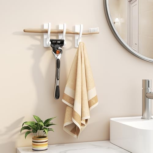 pickpiff Adhesive Wall Hooks for Coat/Towel, Hold 13LB - Image 4