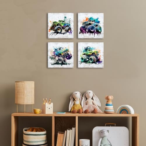 Rustic Monster Truck Wall Art Car Room Wall Decor - Image 5